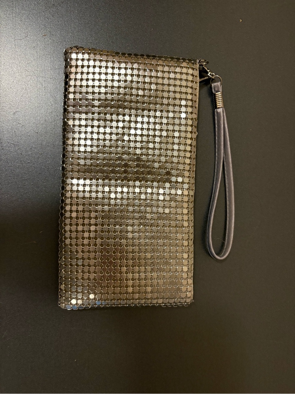 RSVP Silver Sequin Wristlet